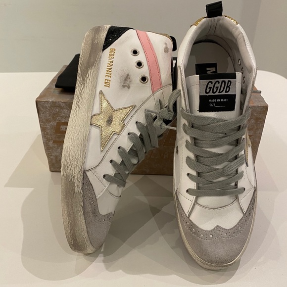 Golden Goose Midstar Sneaker White/Gold sz 38 NIB - Picture 2 of 9